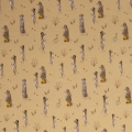 Jersey Swafing Animals by Christiane Zielinski - verrückte Erdmännchen - beige (50 cm)