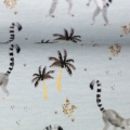 Bild 2 von Jersey Animals by Christiane Zielinski, Lemuren, Palmen, graublau - swafing