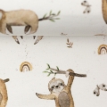 Bild 2 von Motivjersey - Swafing - Animals by Christiane Zielinski - Coole Faultiere am Baum auf Ecru