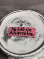 Kunstleder Label  ICH HAB EIN NÄHPROBLEM pink
