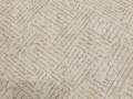 Baumwollstoff  Schrift Pink Hintergrund Beige (10 cm)
